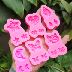 KIT com 6 Moldes para Joias - Pingente e Brincos (3cm) com Textura de Pedras com Efeito Cristal