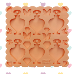 Molde de Perfumes para Chaveiro (4cm) Frasco de perfume Pingente com furo