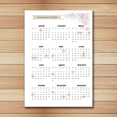 MIOLO IMPRESSO - Agenda 2025 Floral com Versículos - 2 dias por página (ESCOLHA O TAMANHO E FURAÇÃO) - Mimo Moldes