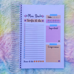[ESPIRAL] [A5] KIT de Miolo + Arame - Planner Diário Candy - 100 folhas (35 furos) [E010]