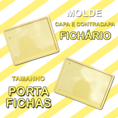 [FICHÁRIO] [PORTA-FICHAS] [2 FUROS] Molde de Capa de Fichário - Escolha Capa ou Contracapa - Para garra de 2 argolas