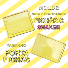 [FICHÁRIO] [PORTA-FICHAS] [2 FUROS] Molde de Capa de Fichário SHAKER - Escolha Capa ou Contracapa - Para garra de 2 argolas