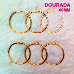 Pack com 6 Argolas - Escolha Prata ou Dourada - 30mm ou 40mm - Ferragem para Agenda ou Caderno Argolado e "Fichário Argolado" - loja online