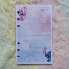 Miolo para Modelo Personal Chinês - Stitch e Angel - Não Acompanha Ferragens