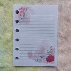 Miolo para Modelo Pocket Chinês (A7) - Floral Rosa - Não Acompanha Ferragens