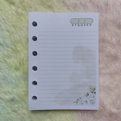 Miolo para Modelo Pocket Chinês (A7) - Floral Verde - Não Acompanha Ferragens