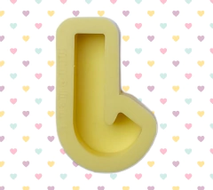 Moldes Alfabeto Reto Invertido (Estilo molde Chinês) - Letras Individuais (4cm) - Avulso ou Completo (Escolha)
