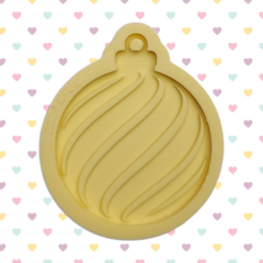 Molde de Bola Decorada M (6cm) - Decoração para Árvore de Natal Bola com furo - 2 camadas ou vazada [B1]