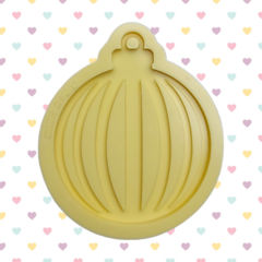 Molde de Bola Decorada M (6cm) - Decoração para Árvore de Natal Bola com furo - 2 camadas ou vazada [B3]