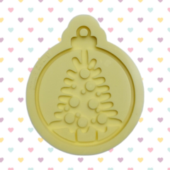 Molde de Bola Decorada M (6cm) - Árvore - Decoração para Árvore de Natal Bola com furo - 2 camadas ou vazada [B13]