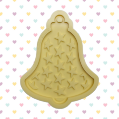 Molde de Sino Decorado G (10cm) - Decoração para Árvore de Natal Sininho com furo - 2 camadas ou vazado [S5]