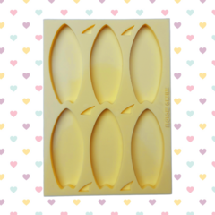 Molde de Pranchas de Surf 6,5cm - 6 cavidades + 6 barbatanas (quilhas)