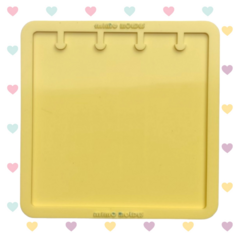 [DISCO] [MINI ÁLBUM] Molde Capa de Bloquinho Quadrado SHAKER CORAÇÃO para Disco Inteligente 11x11cm - 4 furos Cogumelo - Capa ou Contracapa - comprar online