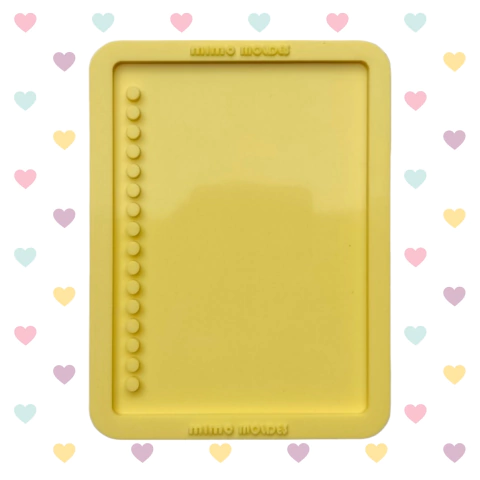 [ESPIRAL] [A7] [CADERNETA] Molde Capa de Bloquinho 11x8cm - 16 furos - Capa ou Contracapa