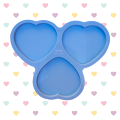 Molde para Chaveiro Plaquinha Coração (6cm) - 3 cavidades