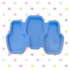Molde para Chaveiro Plaquinha Esmalte Tradicional (8cm) - 3 cavidades