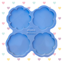 Molde para Chaveiro Plaquinha Flores (6cm) - 4 modelos