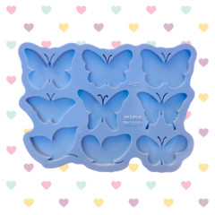 Molde para Chaveiros e Pingentes de Borboletas com antena (4cm) - 9 modelos