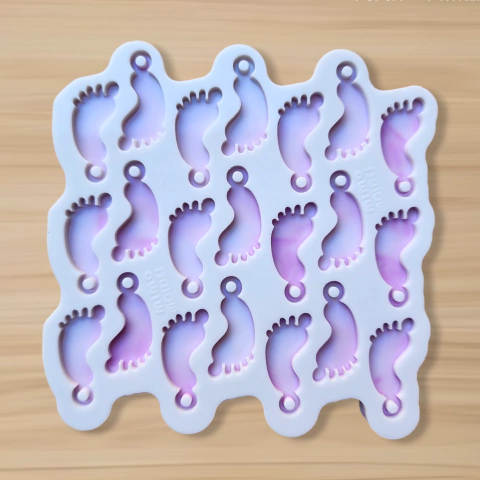 Molde Pé Pézinho Bebê (2,5cm) - 21 cavidades - Mini Pingentes