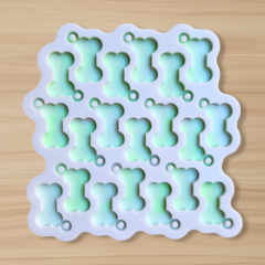 Molde Osso Ossinho Pet (2,5cm) - 20 cavidades - Mini Pingentes