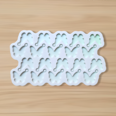 Molde Borboleta com Argola (2,5cm) - 20 cavidades - Mini Pingentes