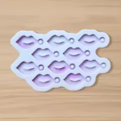 [BAZAR] Molde Boca Boquinha Batom (2,5cm) - 10 cavidades - Mini Pingentes