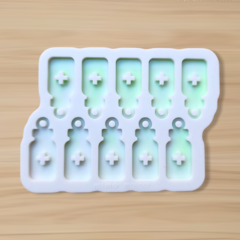 Molde Ampola (2,5cm) - 10 cavidades - Mini Pingentes - Vacina Remédio Farmácia Enfermagem