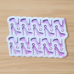 Molde Sapato de Salto Alto (2,5cm) - 20 cavidades - Mini Pingentes