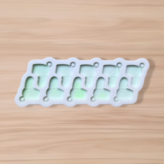 Molde Secador de Cabelo (2,5cm) - 10 cavidades - Mini Pingentes - Cabeleireira