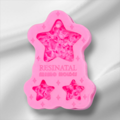 Molde de Estrela para Joias - Pingente e Brincos (3cm) com Textura de Pedras com Efeito Cristal - comprar online