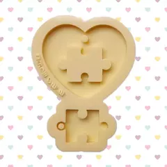 [BAZAR] Molde Autismo 2 Pingentes com furo - Coração e Quebra-Cabeças (5cm)