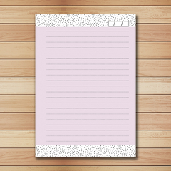 MIOLO IMPRESSO - Caderno Poá Rosa (Bolinhas) - (ESCOLHA O TAMANHO E FURAÇÃO)