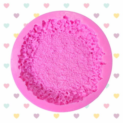 Molde Porta Copos (13cm) (Meio Crespo) Redondo com Textura de Pedras com Efeito Cristal - comprar online