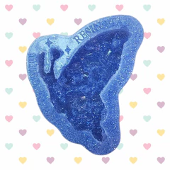 Molde Borboleta Lateral (4,5cm) com efeito de pedras grandes - Textura de Pedras com Efeito Cristal - comprar online