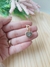 PAR PINGENTE REF Z-2183 (CORAÇÃO COM STRASS) PRONTA ENTREGA - (13313-7)