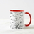 Caneca Personalizada Felicitações Floral com Nome Vermelha na internet
