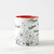 Caneca Personalizada Felicitações Floral com Nome Vermelha - comprar online