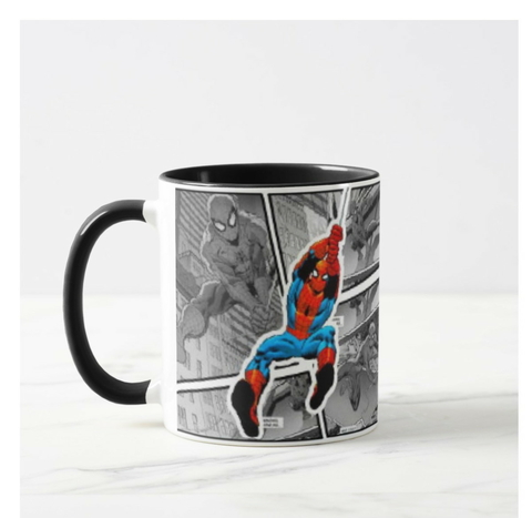 Caneca Personalizada com Nome Personagem Homem Aranha