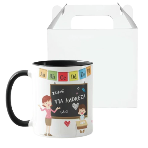 Caneca Personalizada Dia das Professoras com Nome e Mensagem