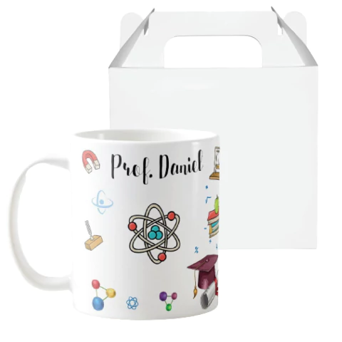 Caneca Personalizada Professor de Física com Avatar e Nome