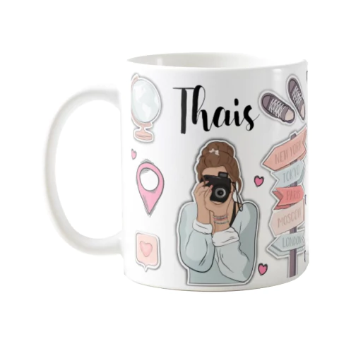 Caneca Personalizada Feminina Trip Turismo Viajante