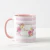 Caneca Presente Feminino Rosa Floral Personalizado com Nome - comprar online