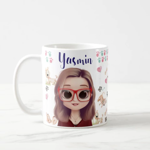 Caneca Personalizada Criativa de Vira Lata Neutra com Avatar