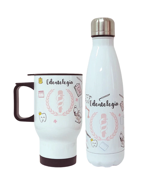 Kit Dentista Garrafa Térmica e Copo Térmico Personalizado Odontologia - comprar online