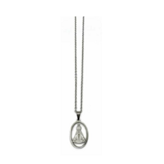 Colar de Nossa Senhora Aparecida Vazado - Aço Inox - comprar online