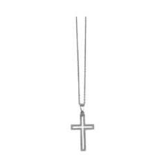 Colar de Cruz Vazada- Aço Inox - comprar online
