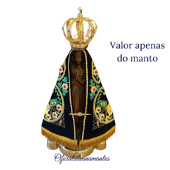 Manto de Nossa Senhora Aparecida 38cm Veludo Importado