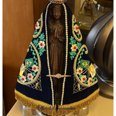 Manto de Nossa Senhora Aparecida 38cm Veludo Importado - comprar online