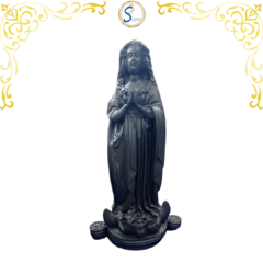 Imagem de Nossa Senhora Aparecida completa de Luxo 30 cm - Manto Azul Royal - loja online