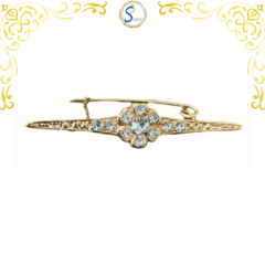 Broche de Nossa Senhora Aparecida Cristal Branco